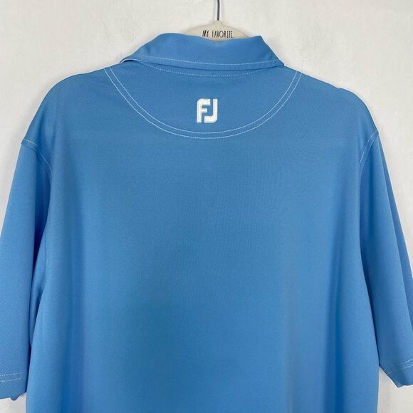 Men’s FootJoy Light Blue Athletic Fit Polo Golf Shirt. Size Large. - Picture 6 of 10